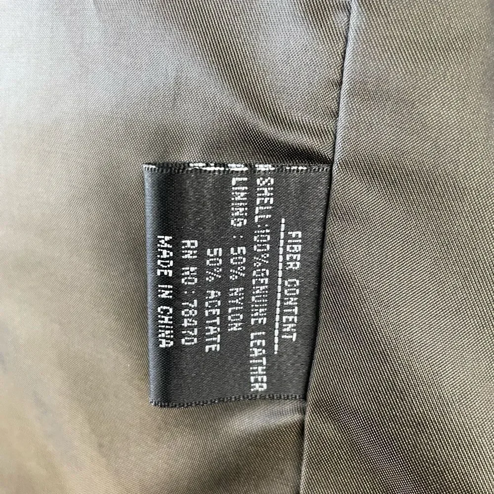 Nicole Miller New York Black Leather Jacket Size XL EUC